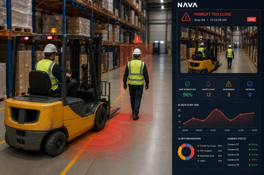 SafetyVision visualization of workplace safety monitoring