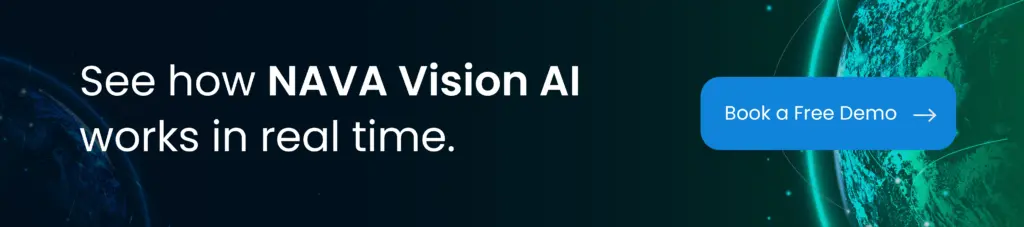 NAVA Vision AI dashboard showing real-time warehouse monitoring
